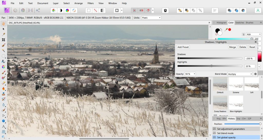 Editing Winter Landscape