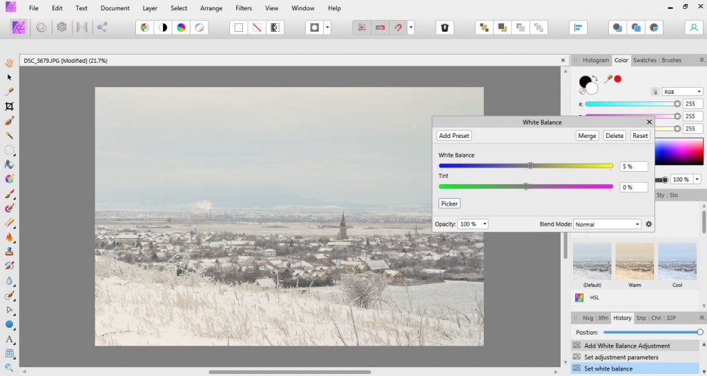 Editing Winter Landscape